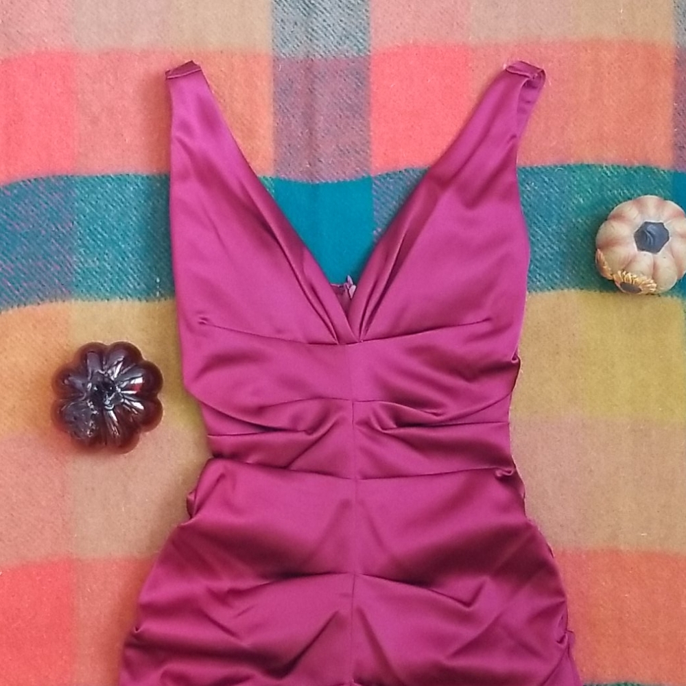 Satin Wine cocktail Dress